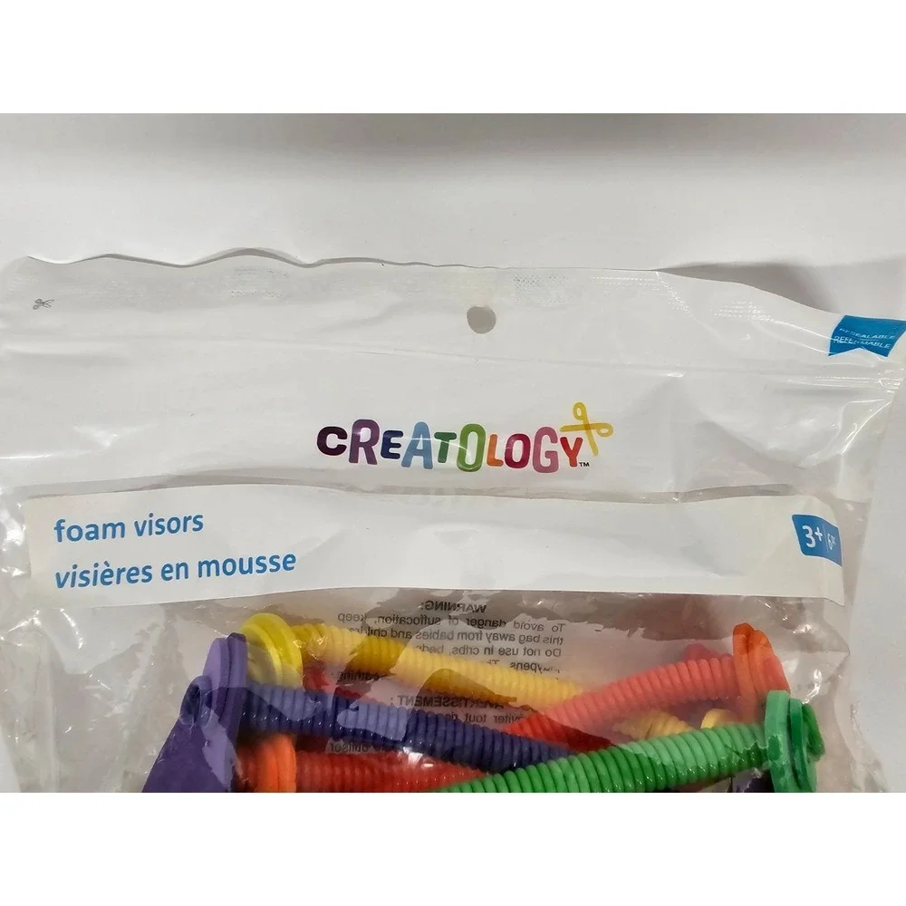 New Creatology Fun Foam Visors, 20(4 Purple, 4 Red, 4 Green, 4 Yellow, 4 Orange)